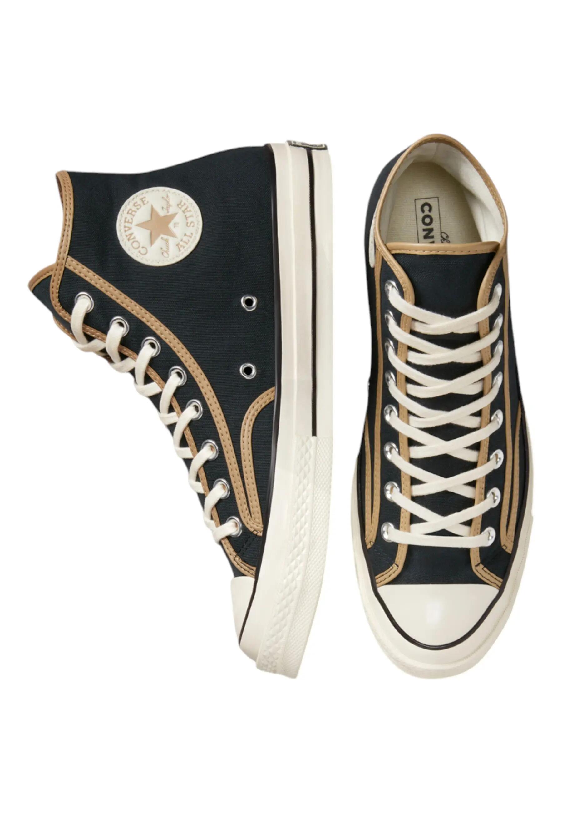 Sneakers Converse CHUCK 70 HI BLACK/NOMAD KHAKI/EGRET 4/6