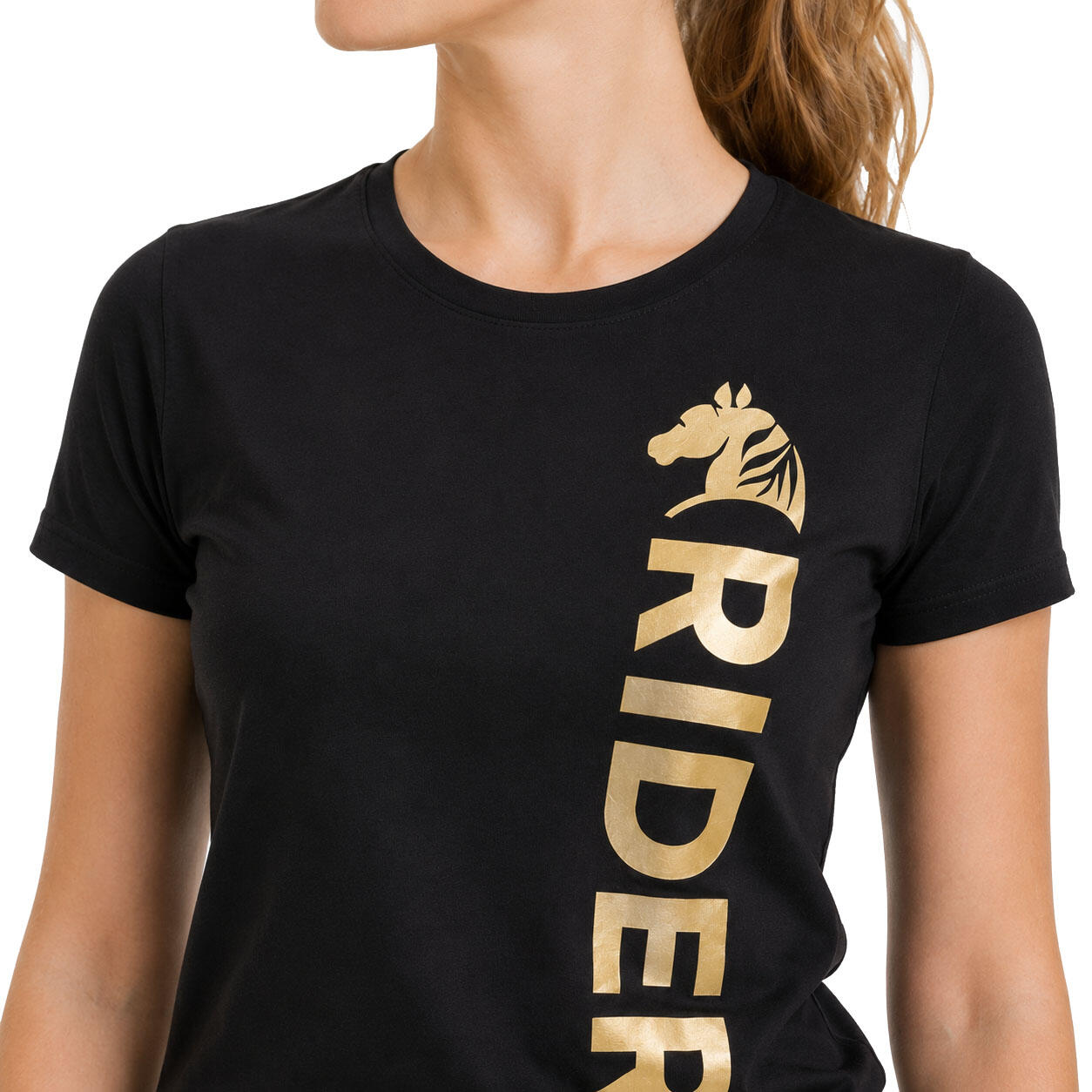 T-shirt My Selleria GOLD RIDER in cotone per equitazione L 3/3