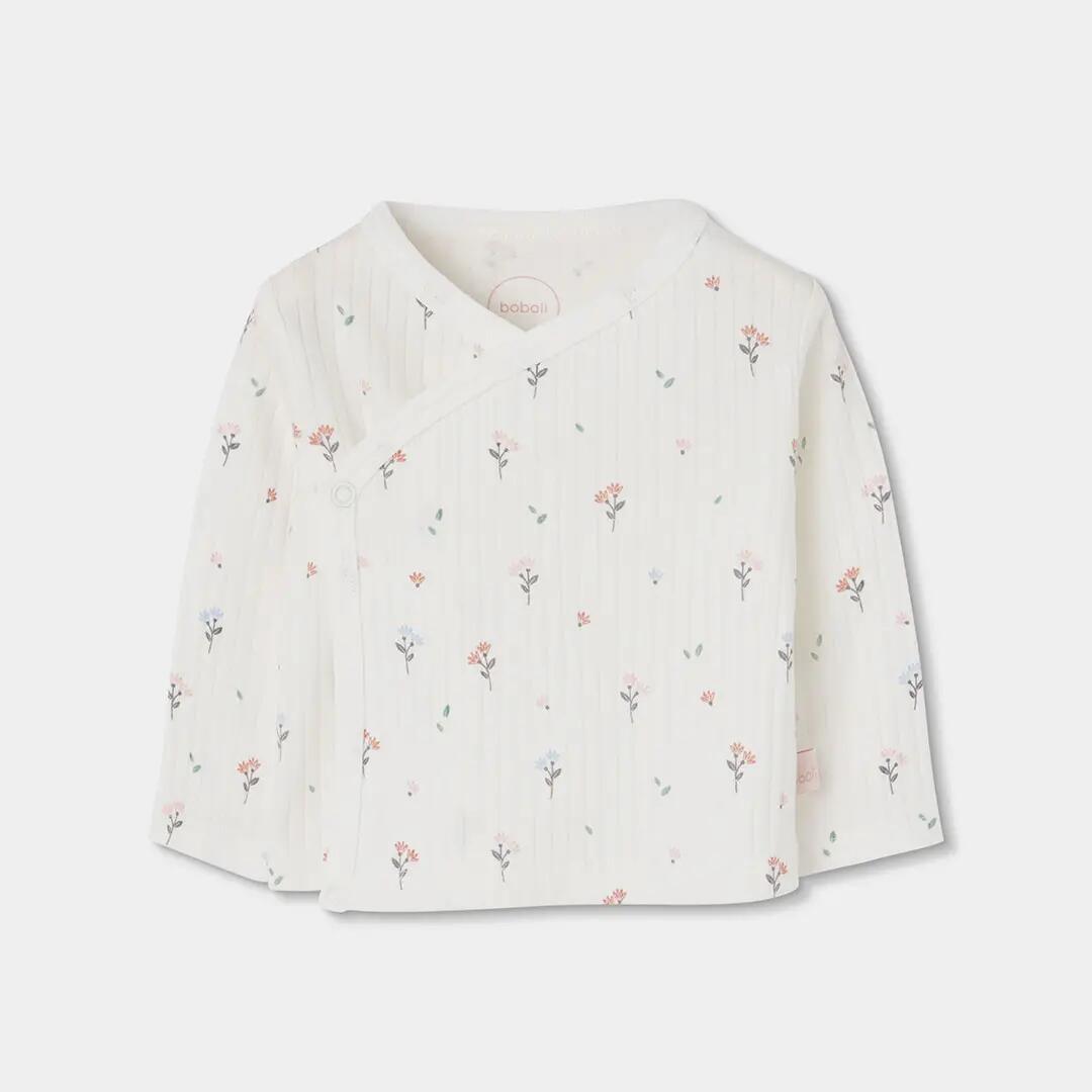 Pack punto bebé niña blanco estampado flores 3/7