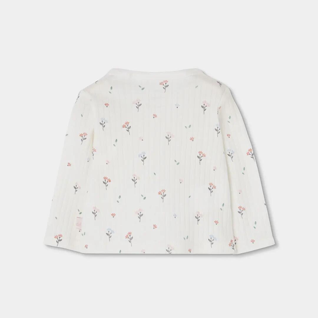 Pack punto bebé niña blanco estampado flores 7/7