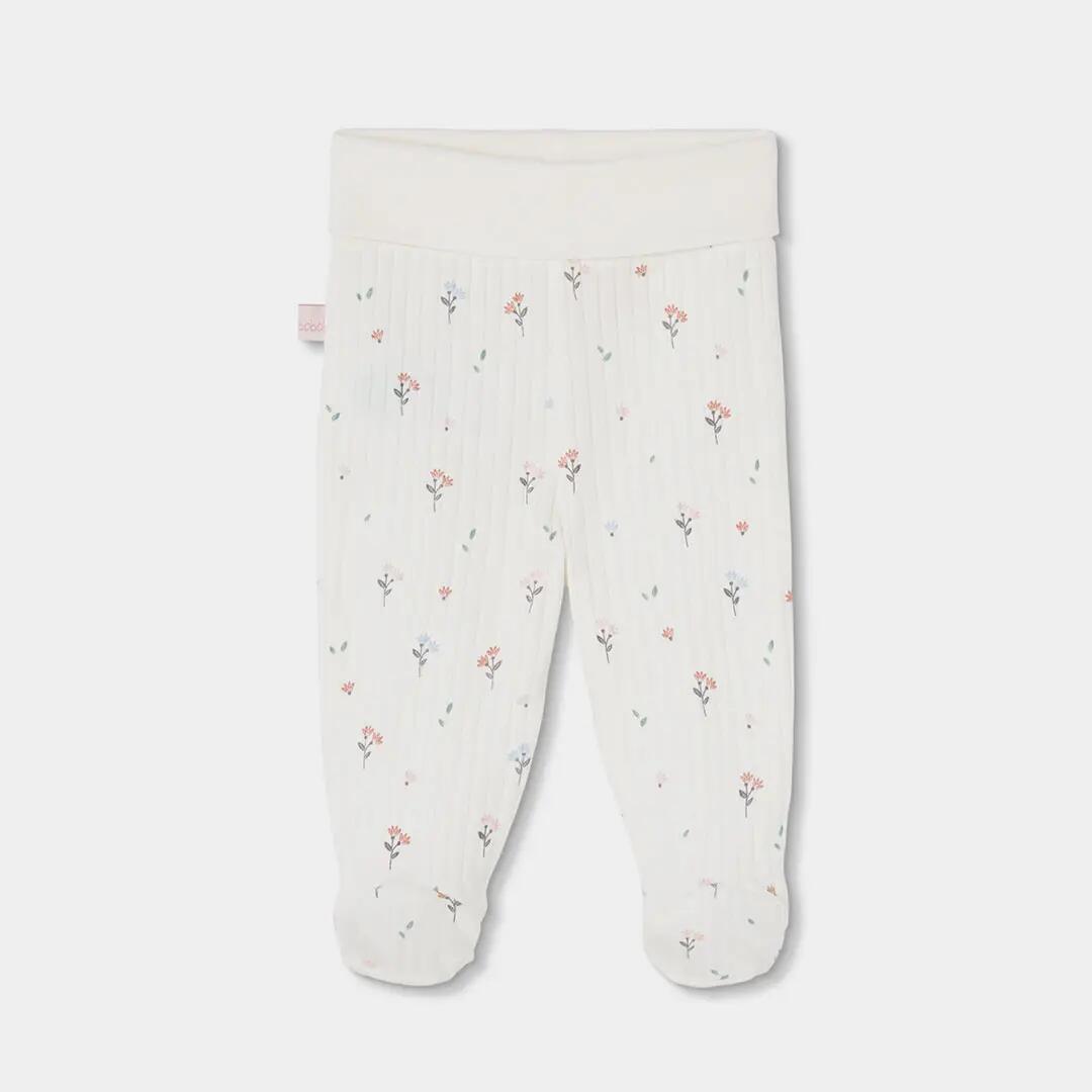 Pack punto bebé niña blanco estampado flores 5/7