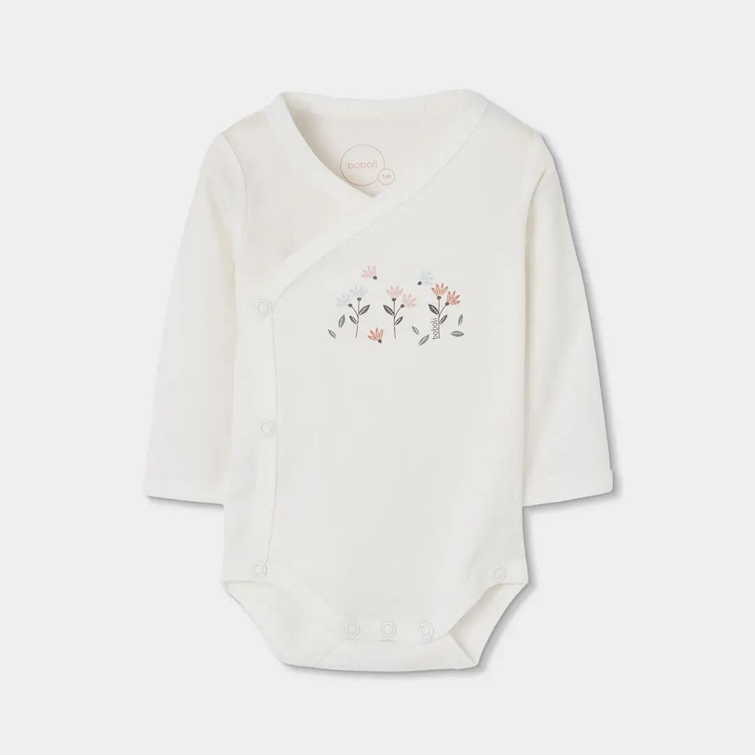 Pack punto bebé niña blanco estampado flores 4/7