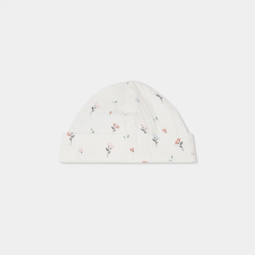 Pack punto bebé niña blanco estampado flores 6/7