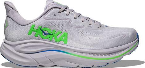 Hoka Clifton 10 - Chaussures Running Homme Gris/Vert