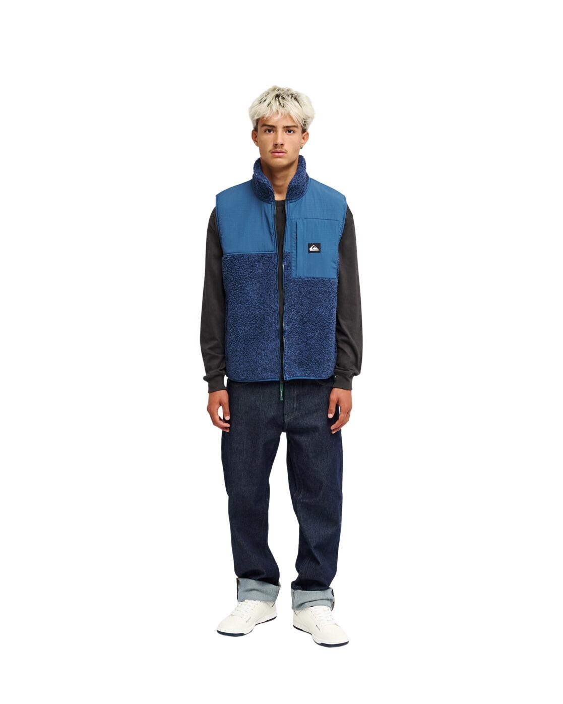 Mouwloze Fleece Top met rits SHALLOW WATER Blau Heren 4/4