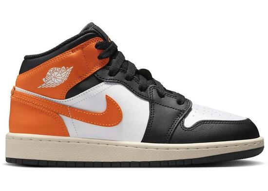 Jordan 1 Mid Black Toe Starfish (GS) - Sneakers Mid-Top Enfant