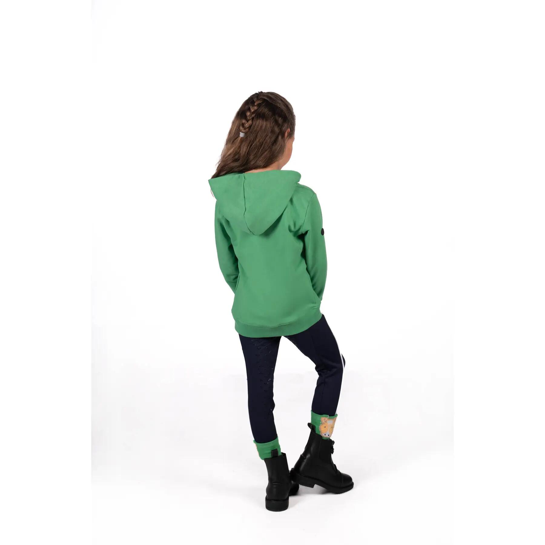 Sweatshirt équitation à capuche fille HKM Kids Maui 3/4