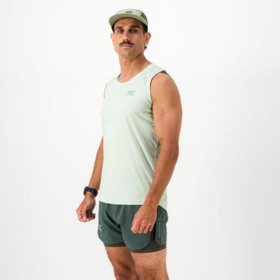 Heren hardloop trail tanktop aero top