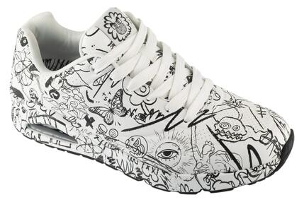 Skechers Uno Process Sketch Witte Schoenen