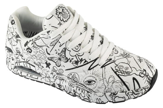 Skechers Uno Process Sketch Witte Schoenen