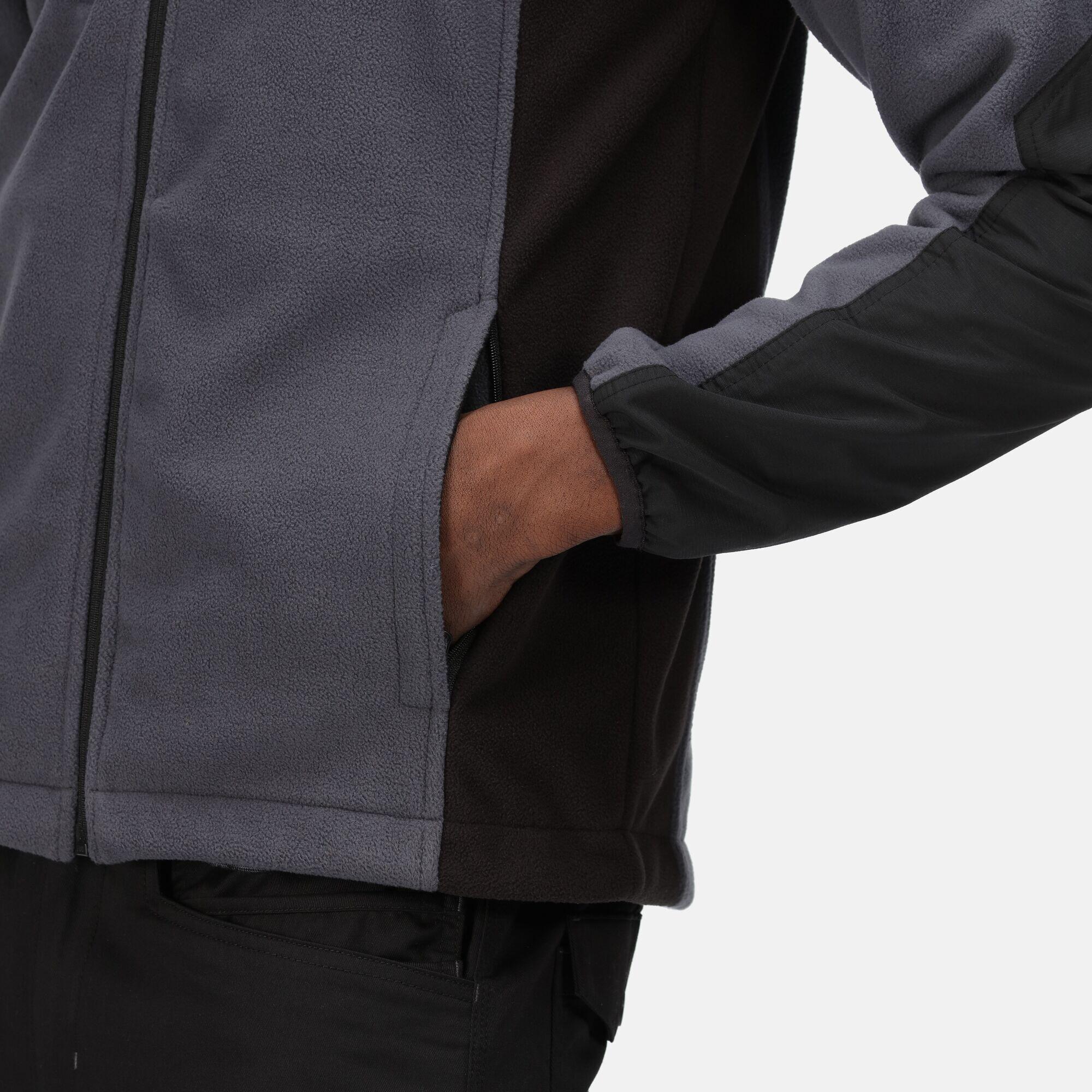 Mens Broadstone Full Zip Fleece Jacket (Seal Grey) 3/5