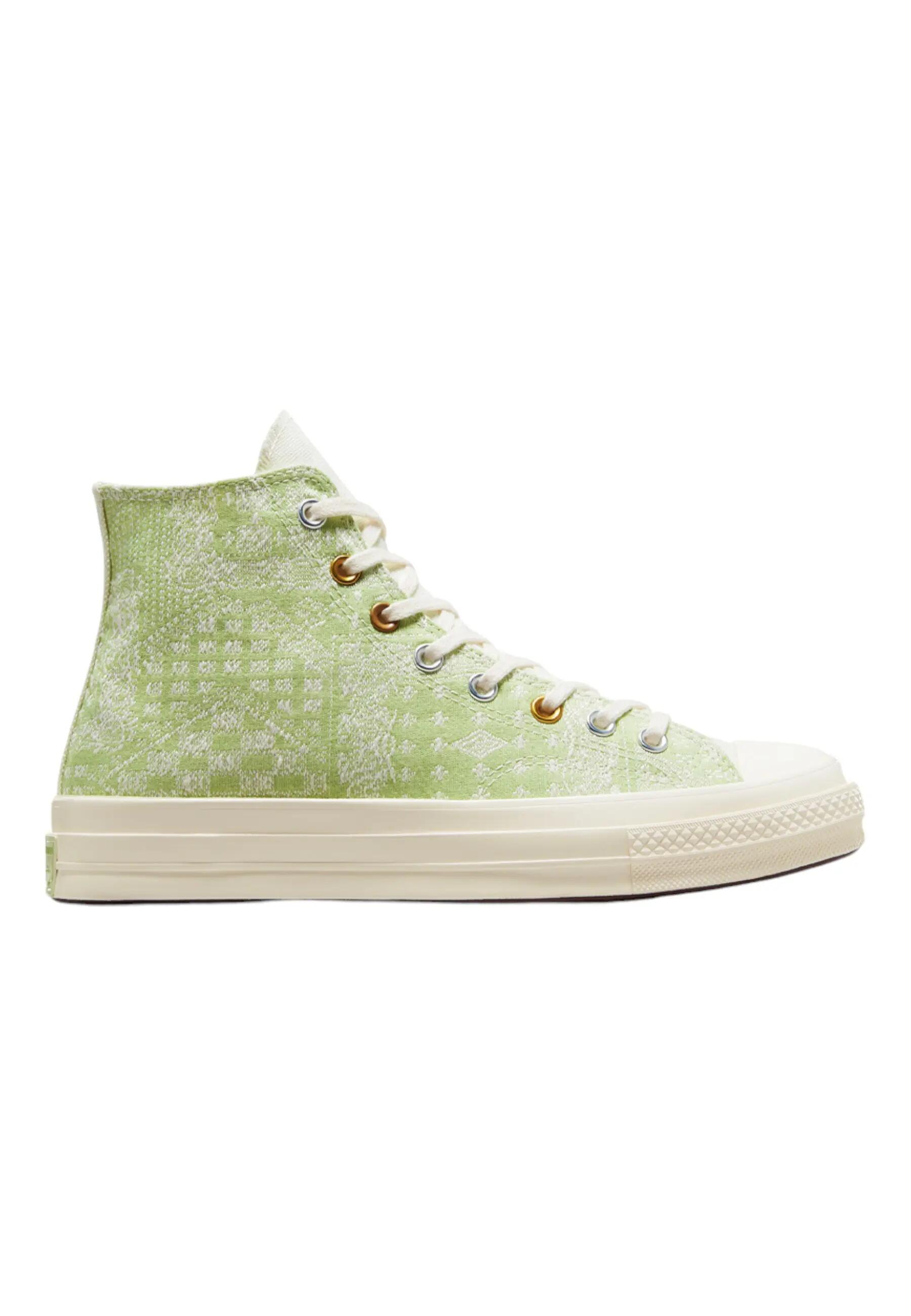 Sneakers Converse CHUCK 70 HI EGRET/VITALITY GREEN 3/5