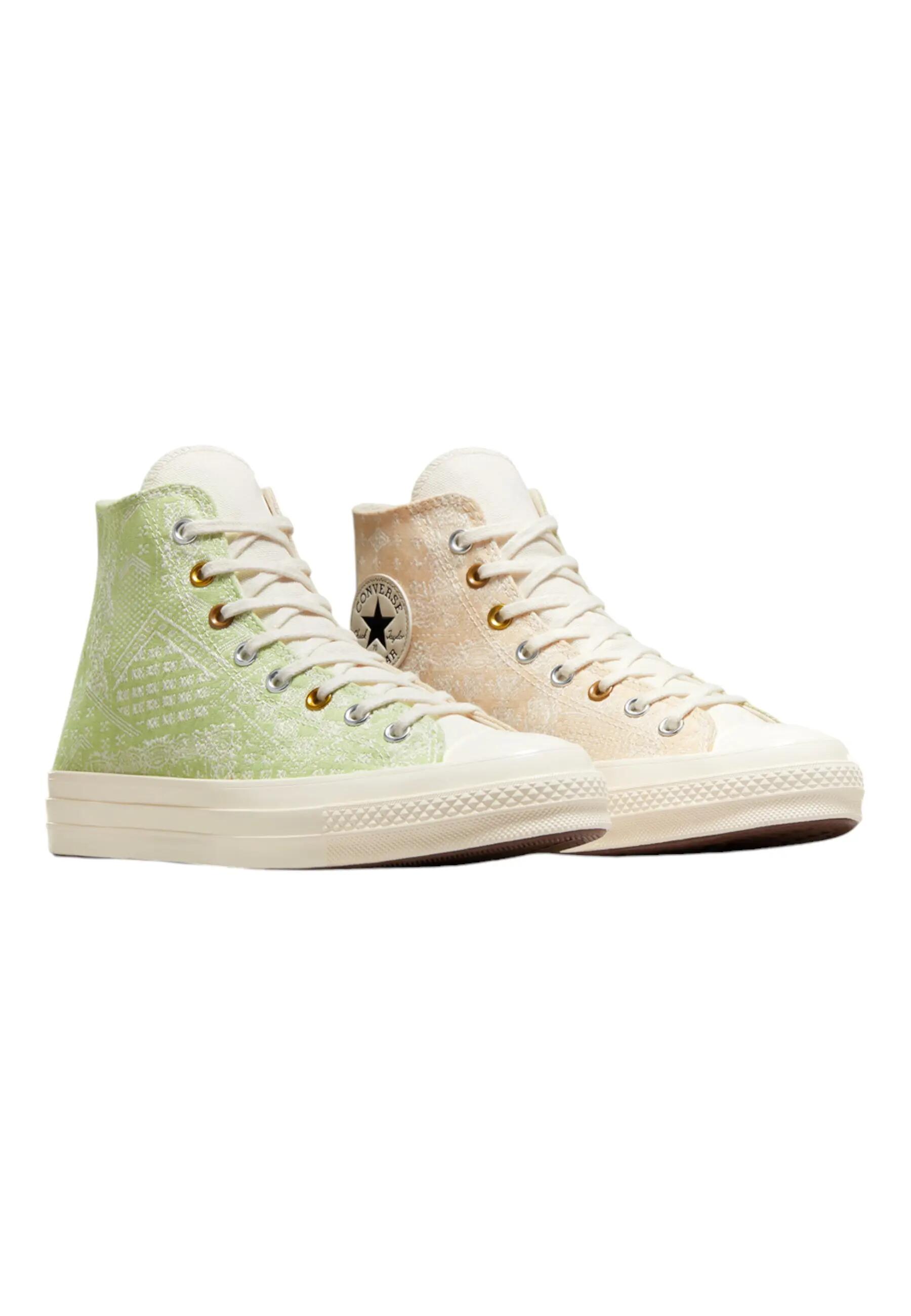 Sneakers Converse CHUCK 70 HI EGRET/VITALITY GREEN 2/5
