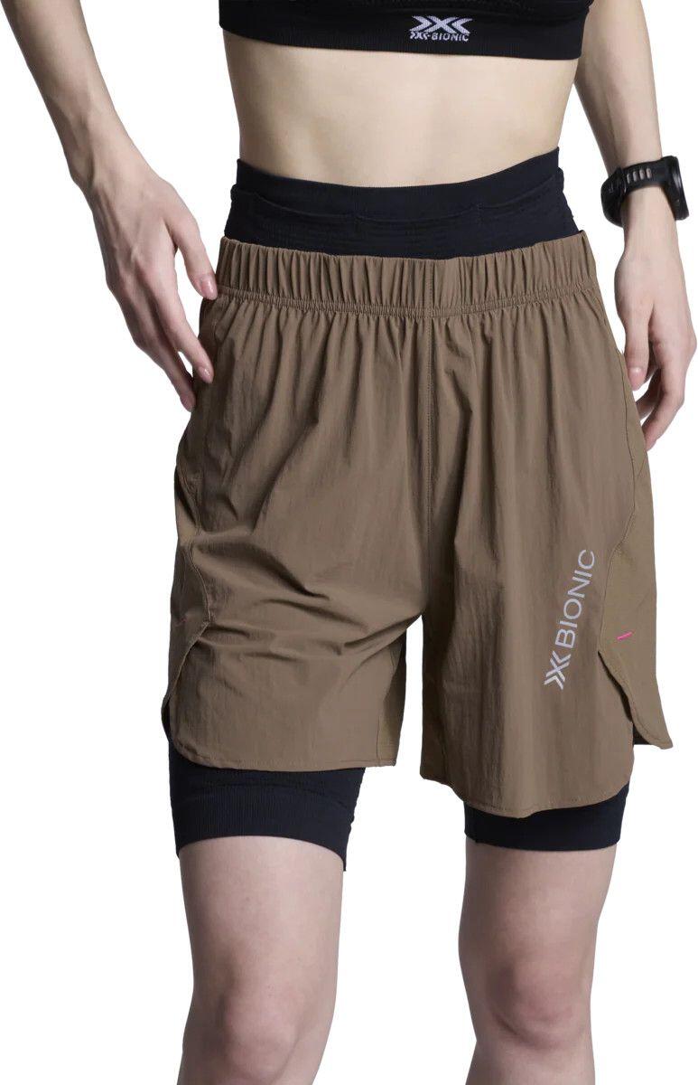 Pantaloncini X-Bionic Corefusion Run Perform beige da donna 3/5