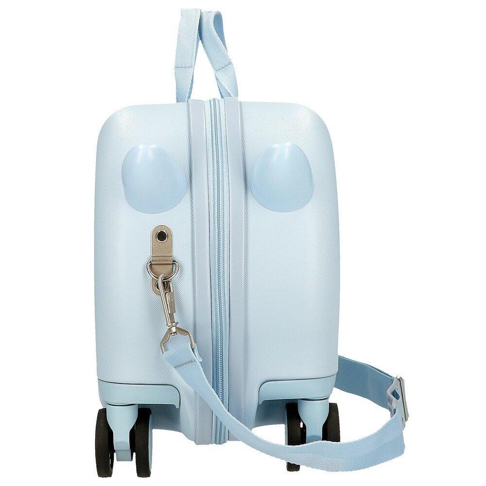 Mala infantil Stitch Happy ABS com capacidade de 24L azul claro 3/5