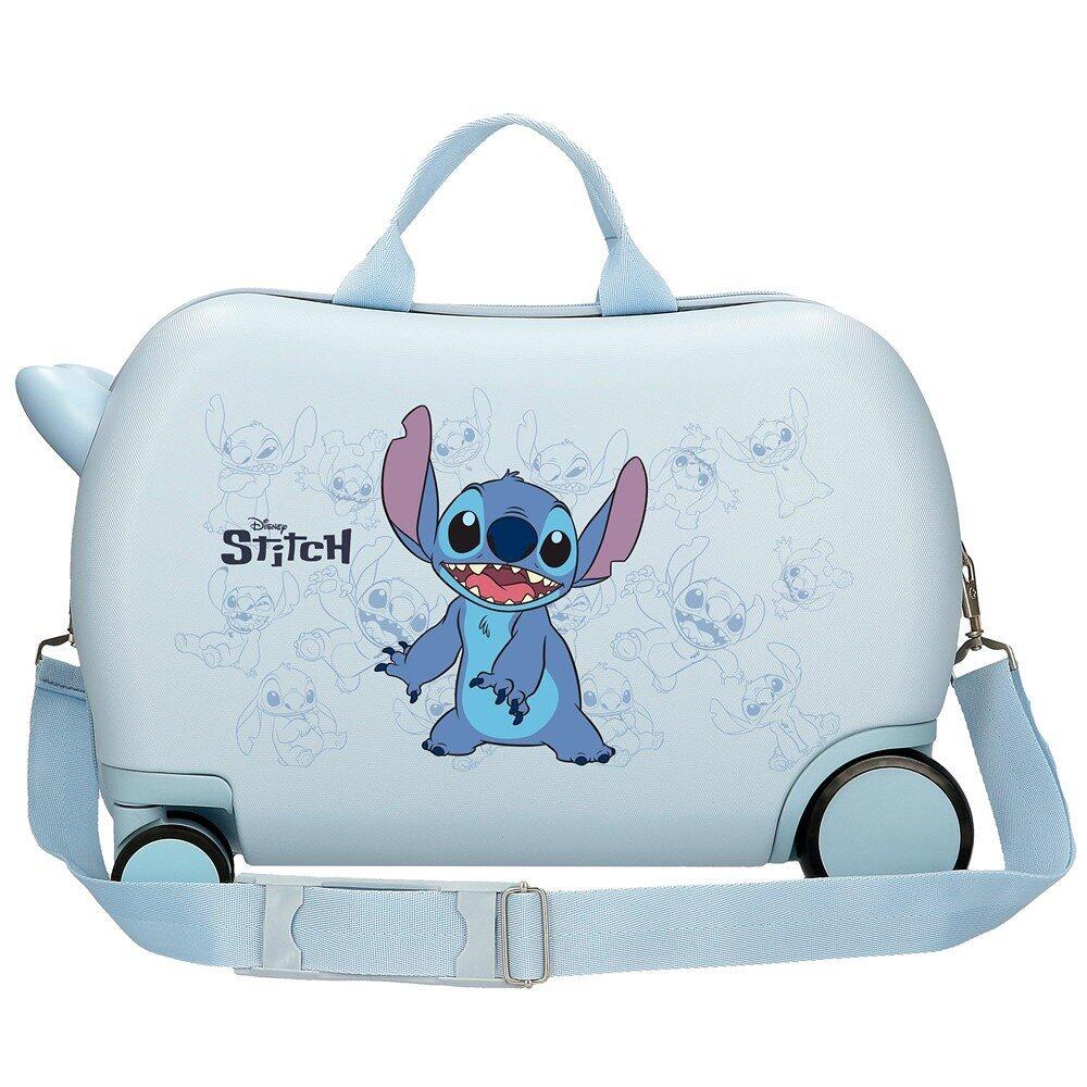 Mala infantil Stitch Happy ABS com capacidade de 24L azul claro 2/5