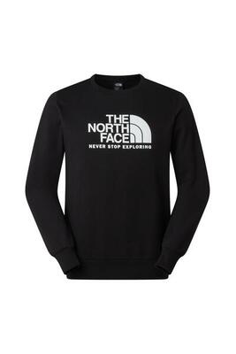 The north face - dunne heren sweatshirt new peak met ronde hals, zwart, maat l