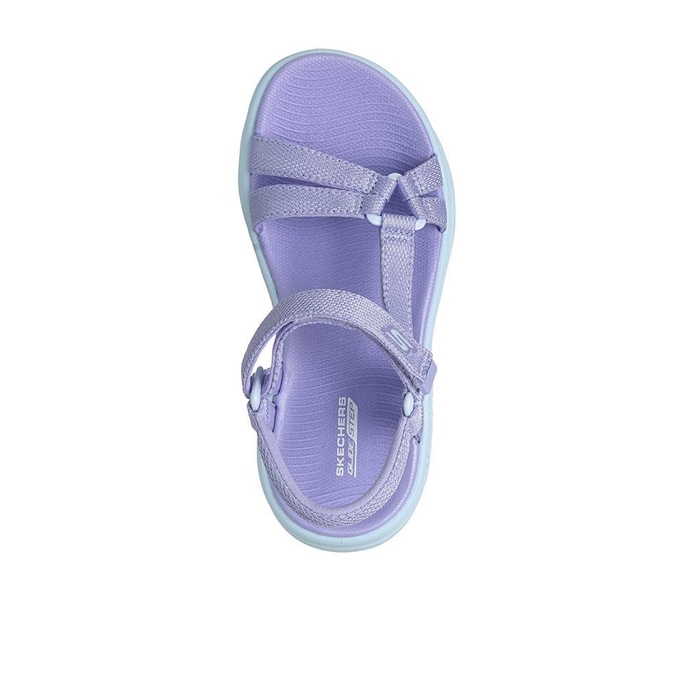 Sandálias Skechers Menina Go Walk Glide-Step Lavanda 3/4