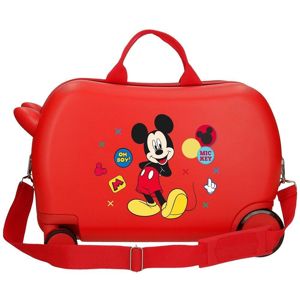 Mala infantil Mickey enjoy the day ABS com capacidade de 24L vermelho 2/5