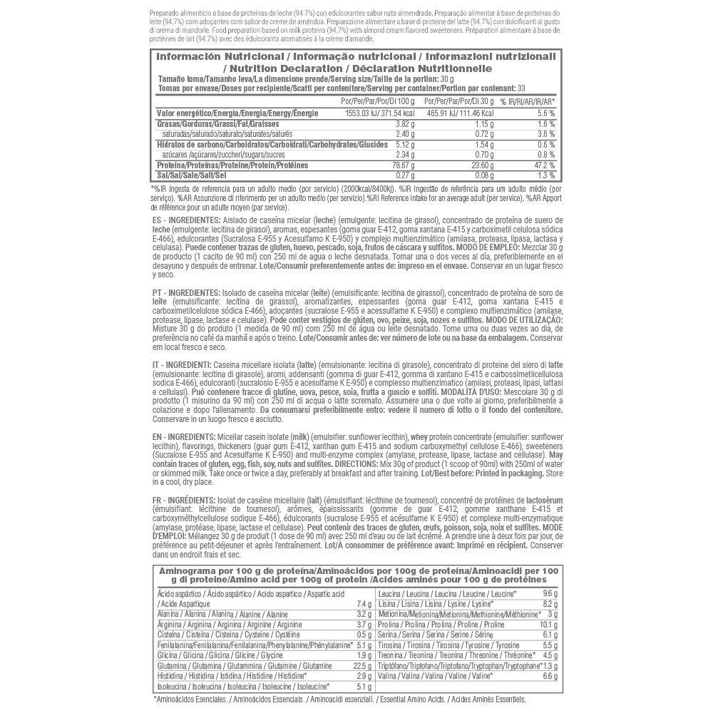 Micellar casein - 1kg de Masmusculo Supplements 4/5