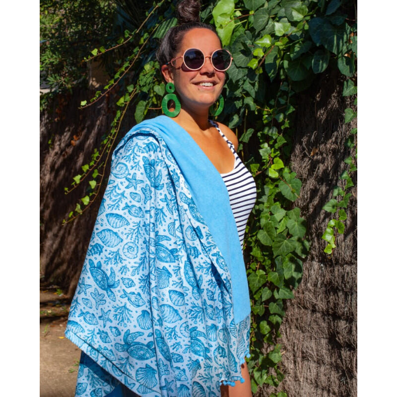 PARDAL ESTAMPADO COM TARTARUGAS TERRY 4/4