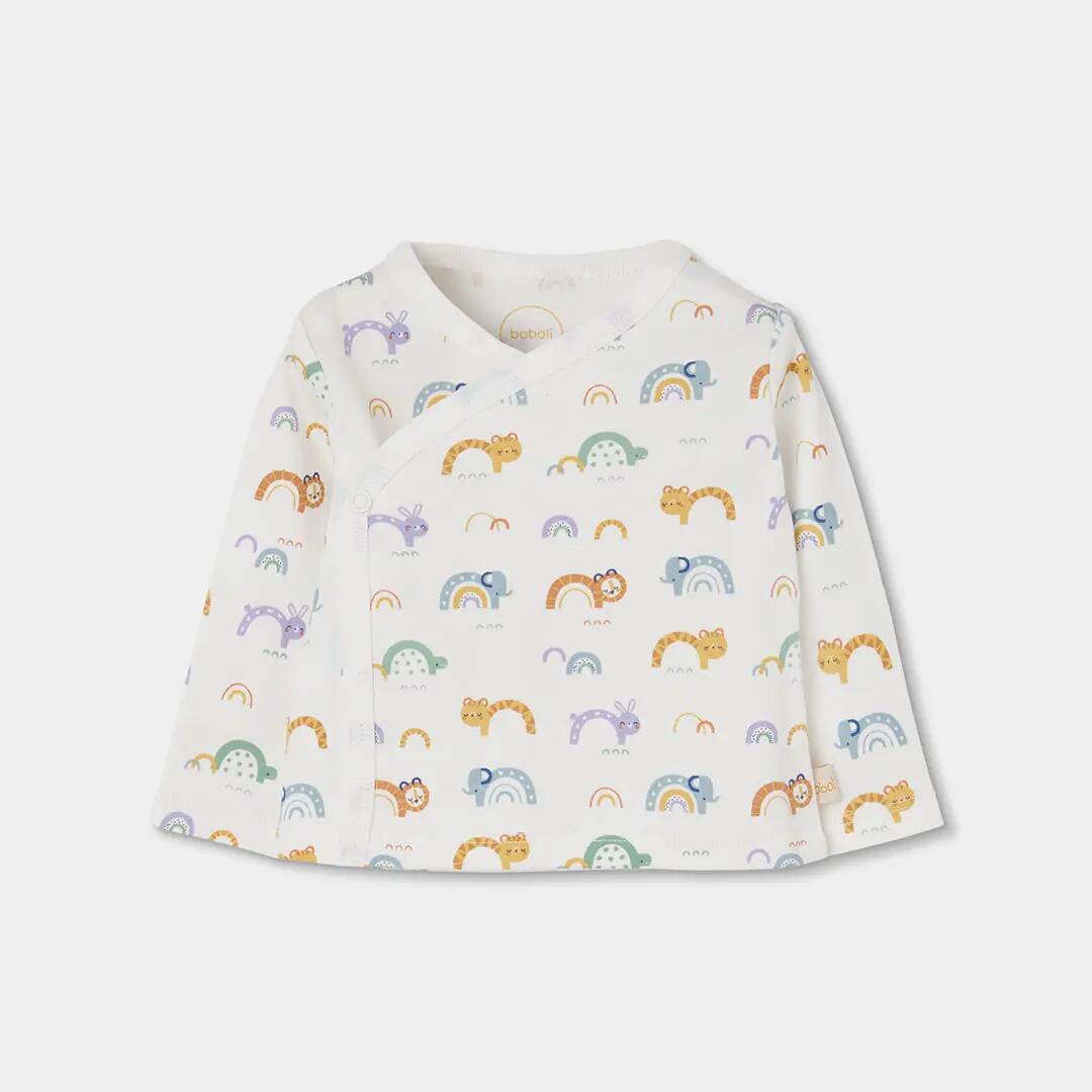 Pack punto bebé blanco estampado arcoíris y animales 3/7