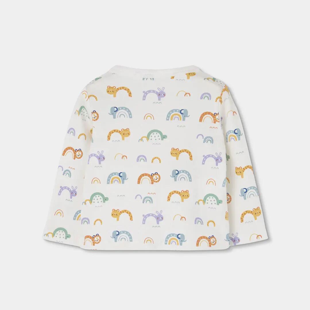 Pack punto bebé blanco estampado arcoíris y animales 7/7