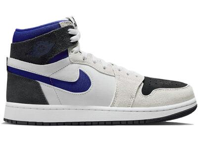 Dames air jordan 1 leren trainers (blauw/grijs/zwart)
