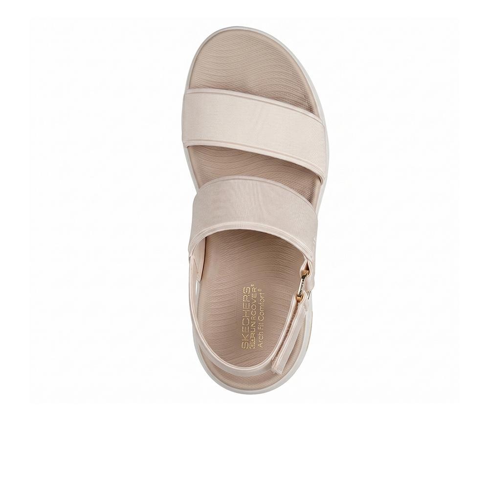 Sandalias Skechers Mujer Go Walk Massage Fit Beige 3/4
