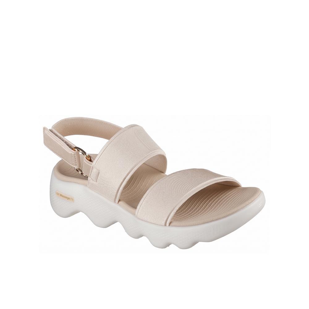 Sandalias Skechers Mujer Go Walk Massage Fit Beige 2/4