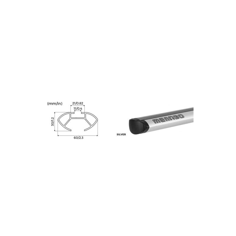 Bare transversale Menabo Delta Silver pentru Daihatsu Materia, 5 uși, 2006-2016