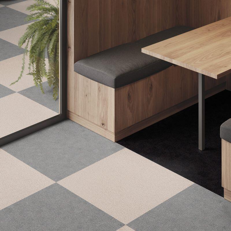 Alfombra Moqueta en loseta Viena Beige 50x50 cm para yoga, pilates 6/7