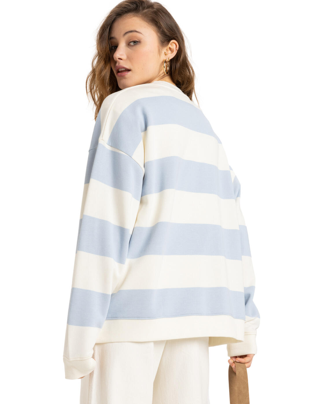 Sweatshirt mit Rundhalsausschnitt STRICTLY STRIPES Blau Dames 3/4
