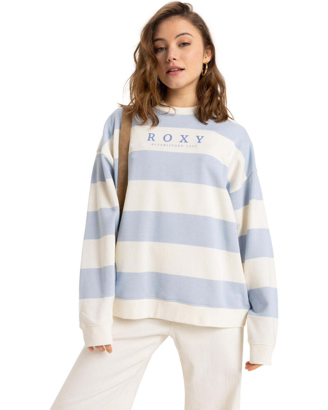 Sweatshirt mit Rundhalsausschnitt STRICTLY STRIPES Blau Dames 2/4