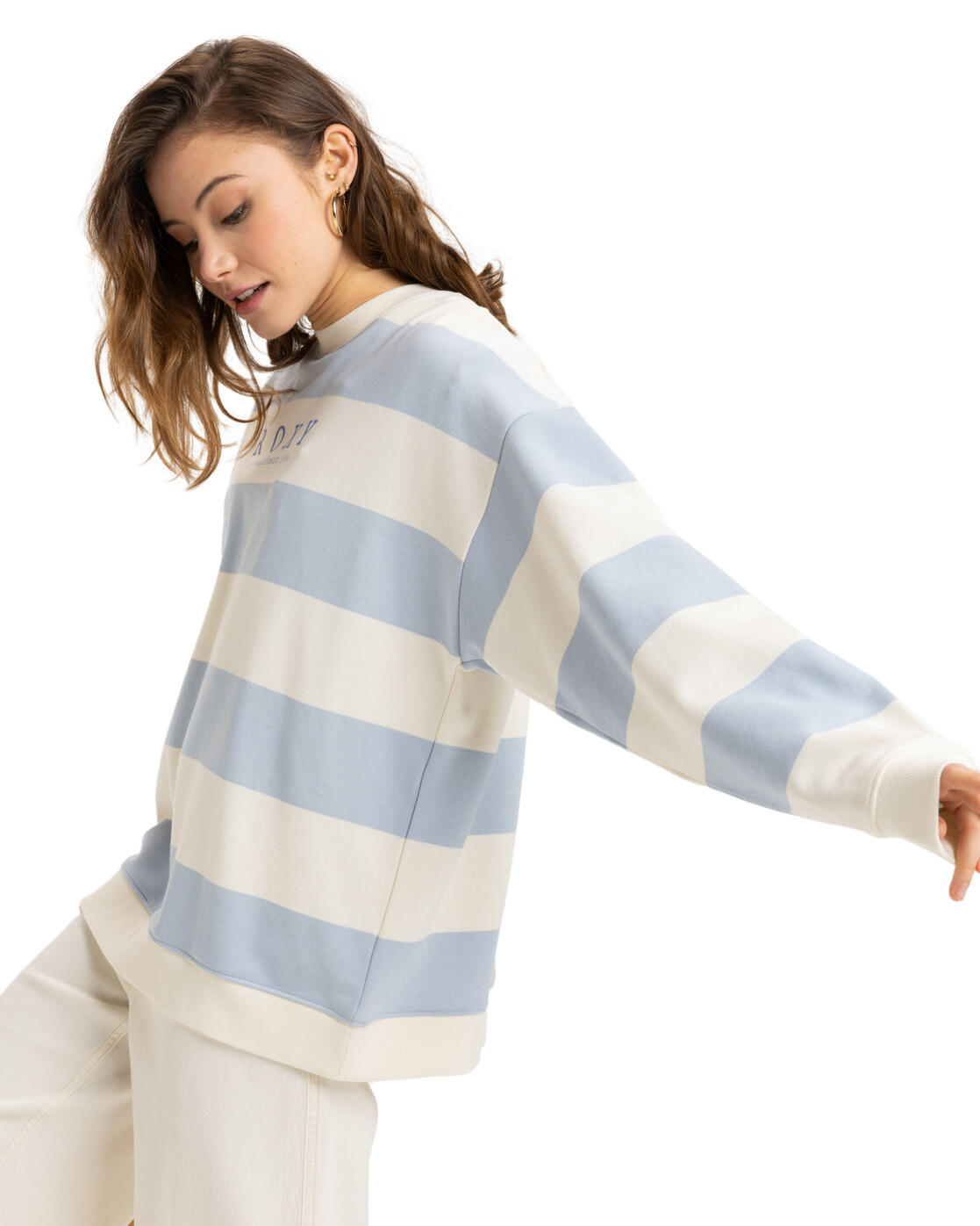 Sweatshirt mit Rundhalsausschnitt STRICTLY STRIPES Blau Dames 4/4