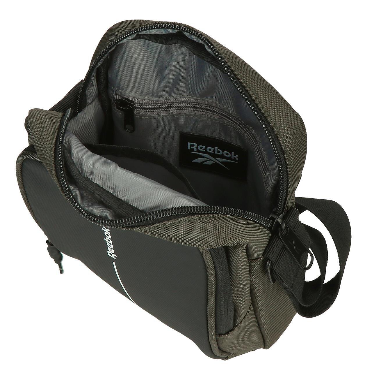 Bolsa tiracolo Reebok Houston 17x22x8 cm caqui 3/5