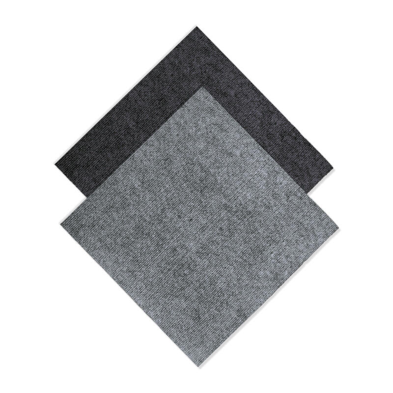 Alfombra Moqueta en loseta Capuleto Gris claro 50x50 cm para yoga, pilates 6/6