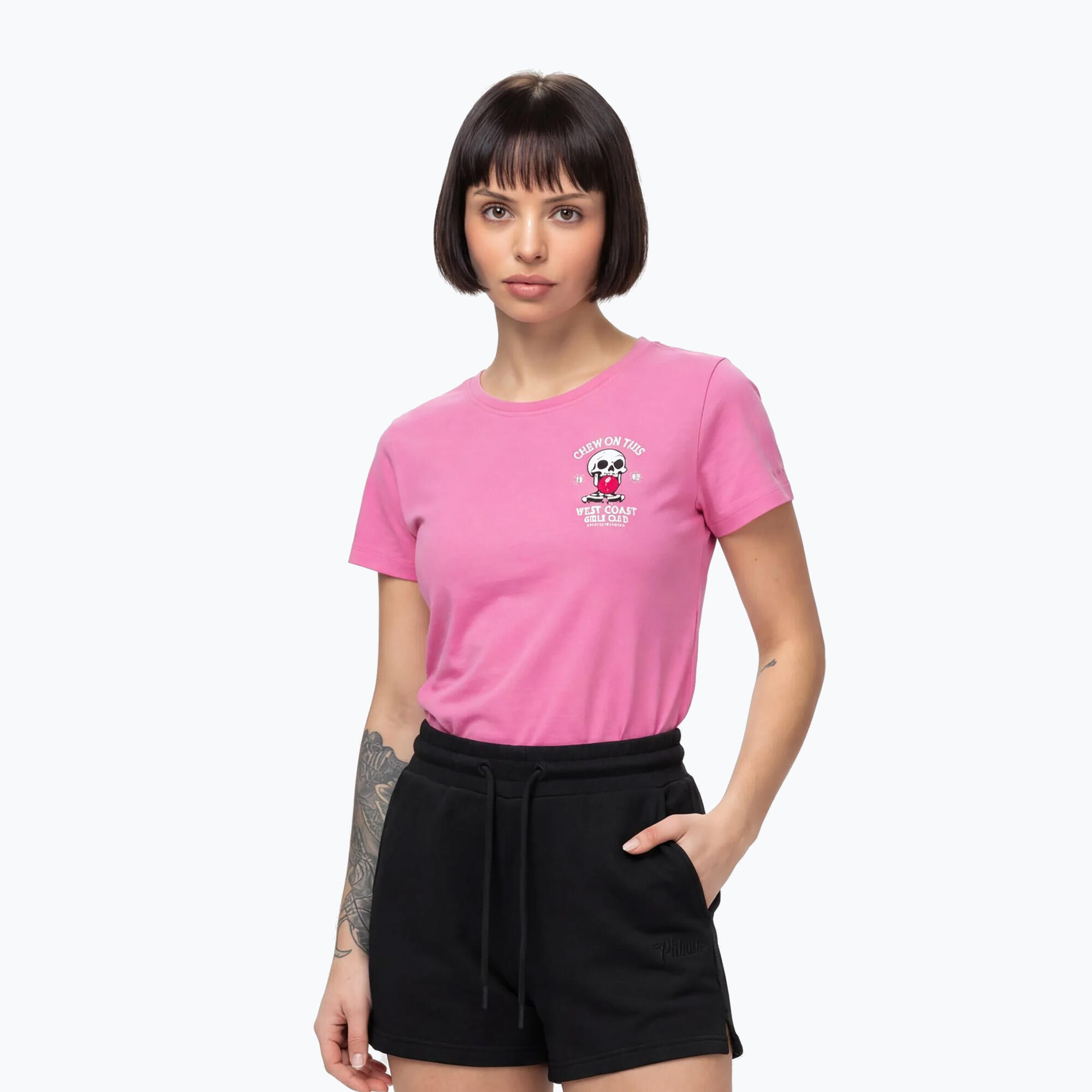 T-shirt feminina pitbull chew on this