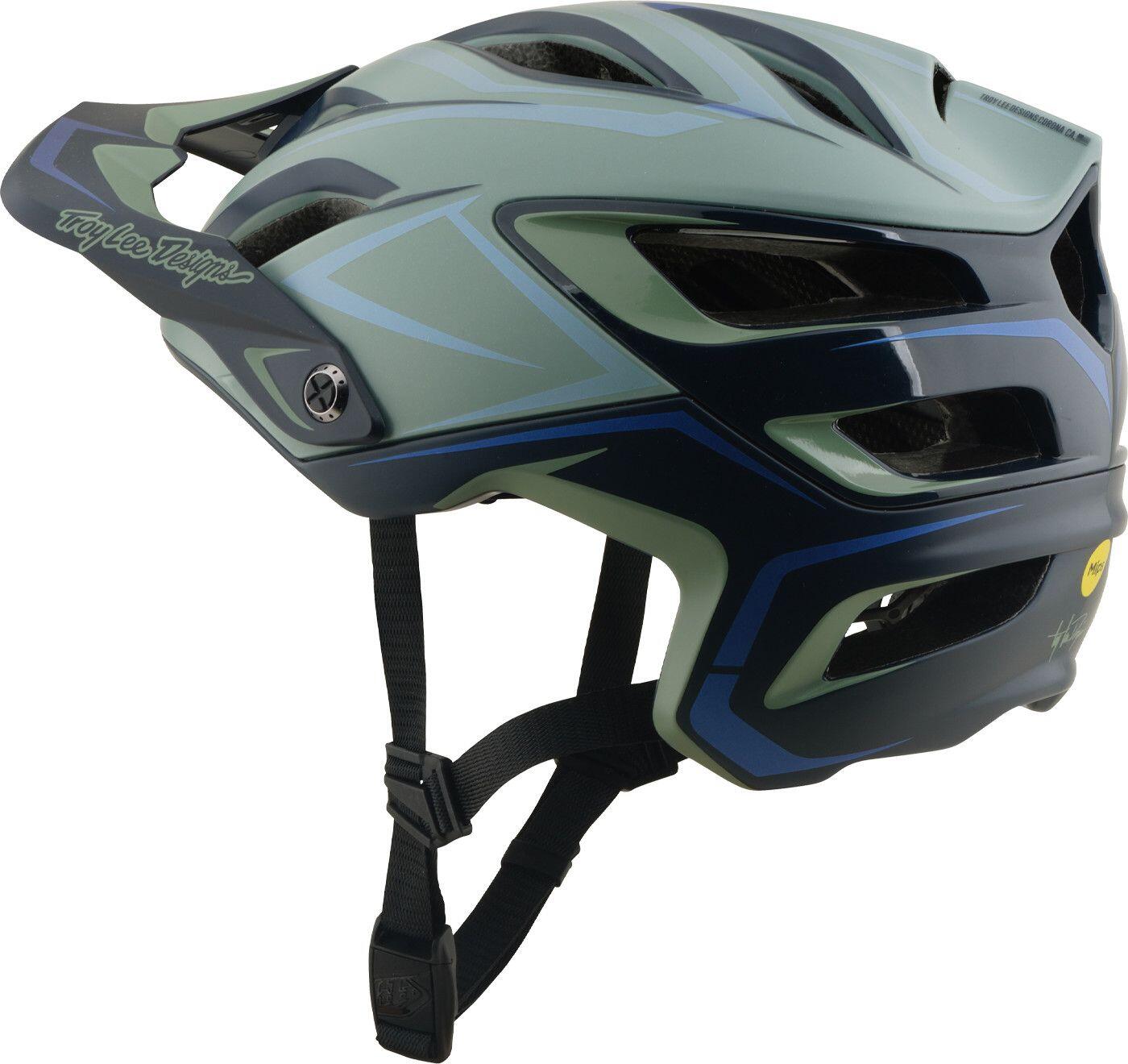 Troy Lee Designs A3 Mips-mountainbikehelm, kleur: Sage Grey/Blue 2/7