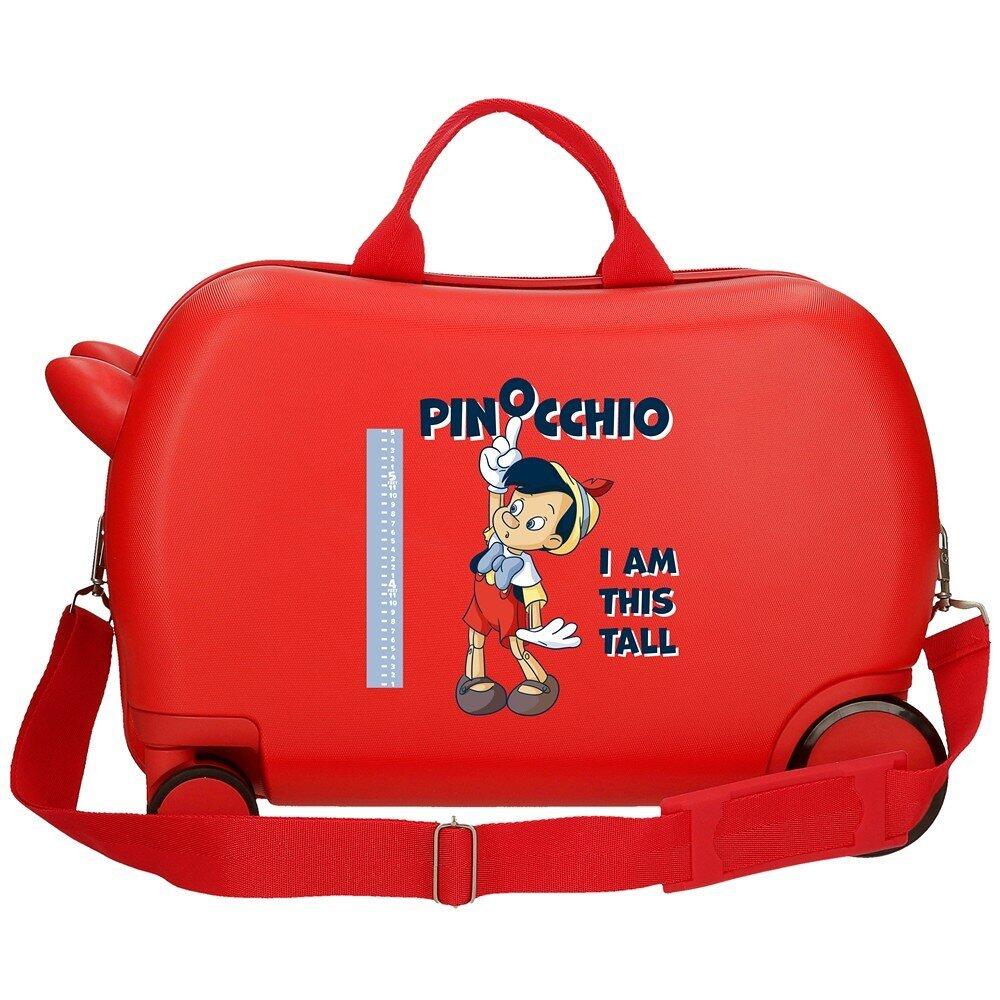 Mala infantil Pinóquio ABS com capacidade de 24L vermelho 2/5