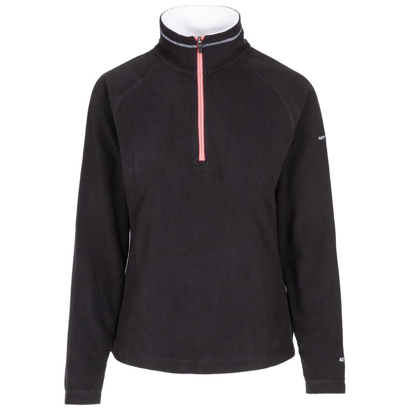 Dames Skylar Fleece Top (Zwart/Wit)