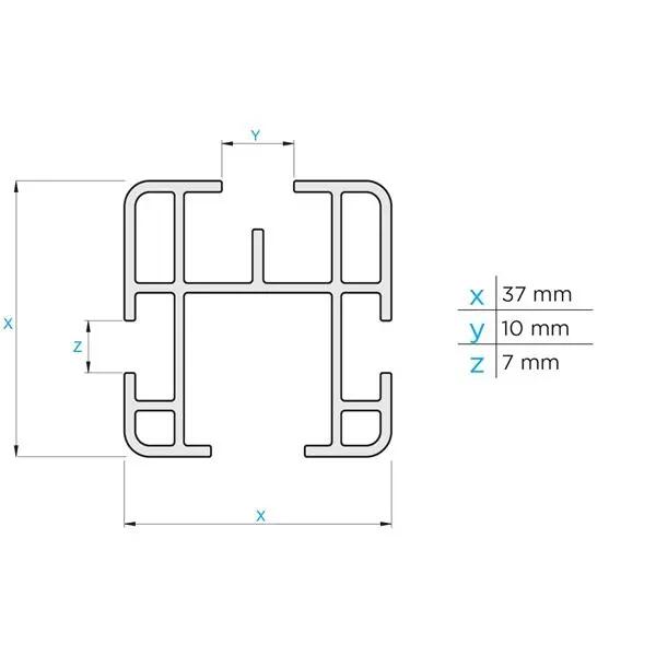 Tetőcsomagtartó Menabo Professional – Renault Kangoo II, 2007-2020, 125 cm, 2 db 6/7