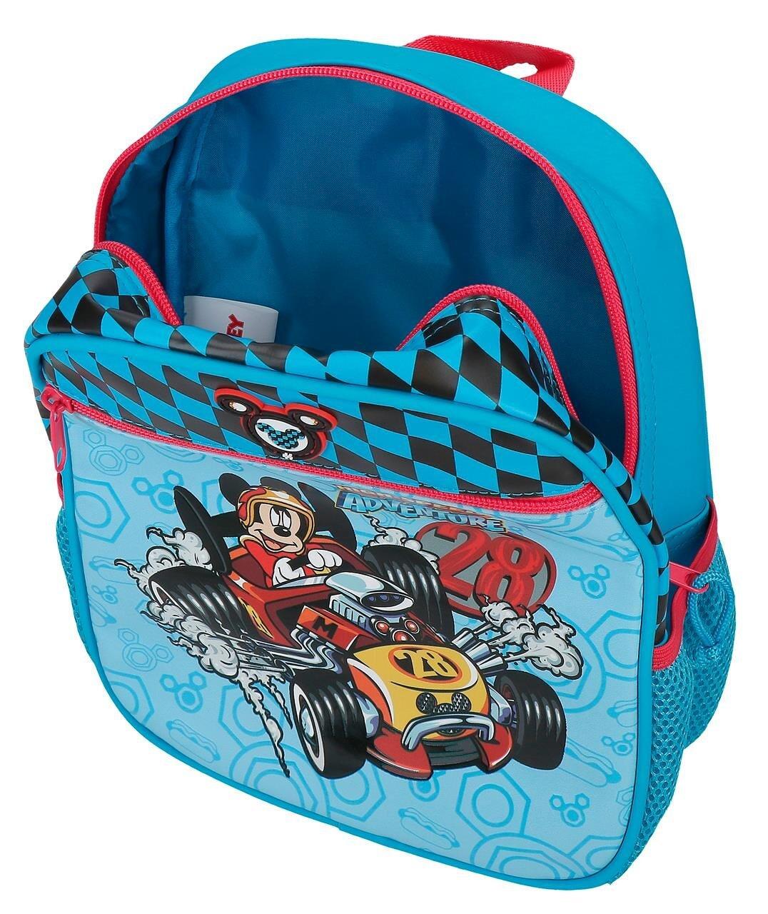 Mochila escolar com carrinho Mickey High speed 23x28x10 cm azul 3/5