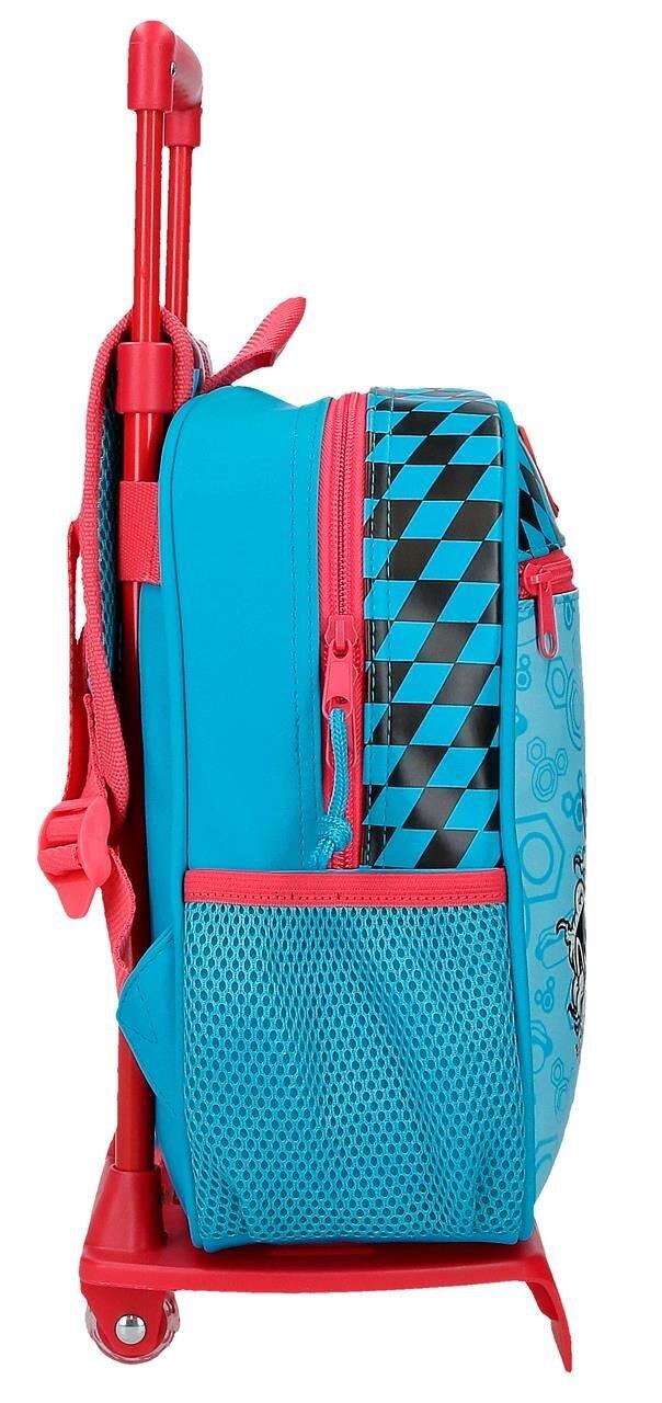 Mochila escolar com carrinho Mickey High speed 23x28x10 cm azul 4/5