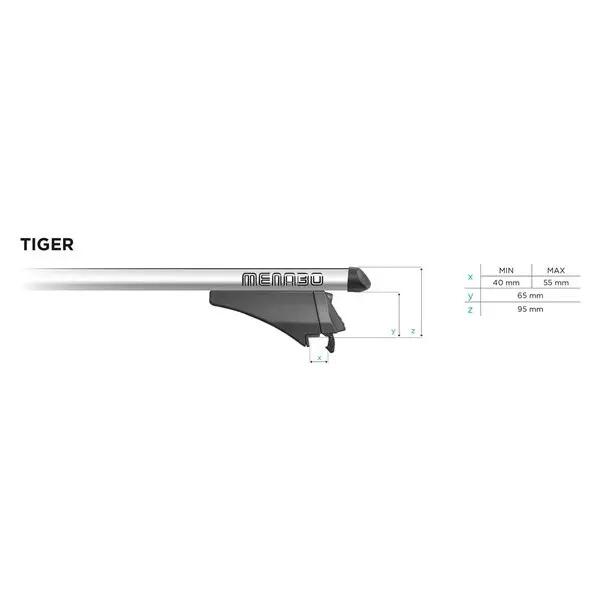 Tetőcsomagtartó Menabo Tiger Silver – Ford B-Max 2012+, hossz 120 cm, 2 db 5/7
