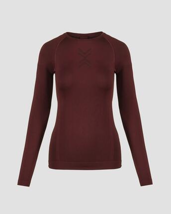 Longsleeve biegowy damski X-Bionic Xceed Run Shirt LS bordowy