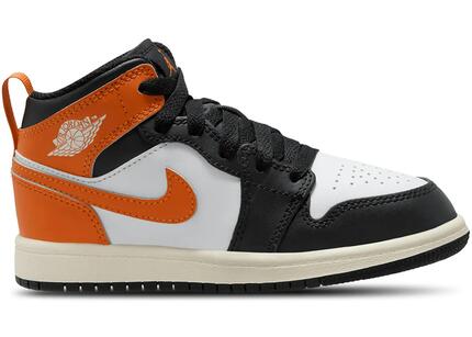 Jordan 1 Mid Black Toe Starfish (PS) - Baskets Mid-Top Enfant