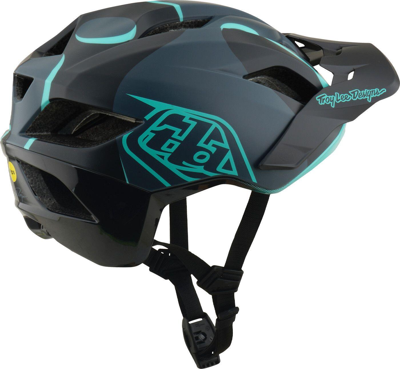 Troy Lee Designs Flowline SE Mips-muts voor mountainbiken, Badge Carbon, Real Te 4/7