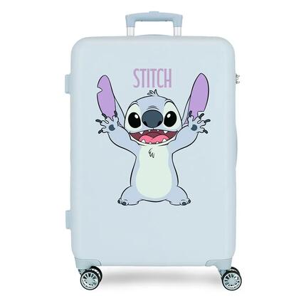 Valise cabine rigide ABS fille Disney Stitch Playful 44L corail