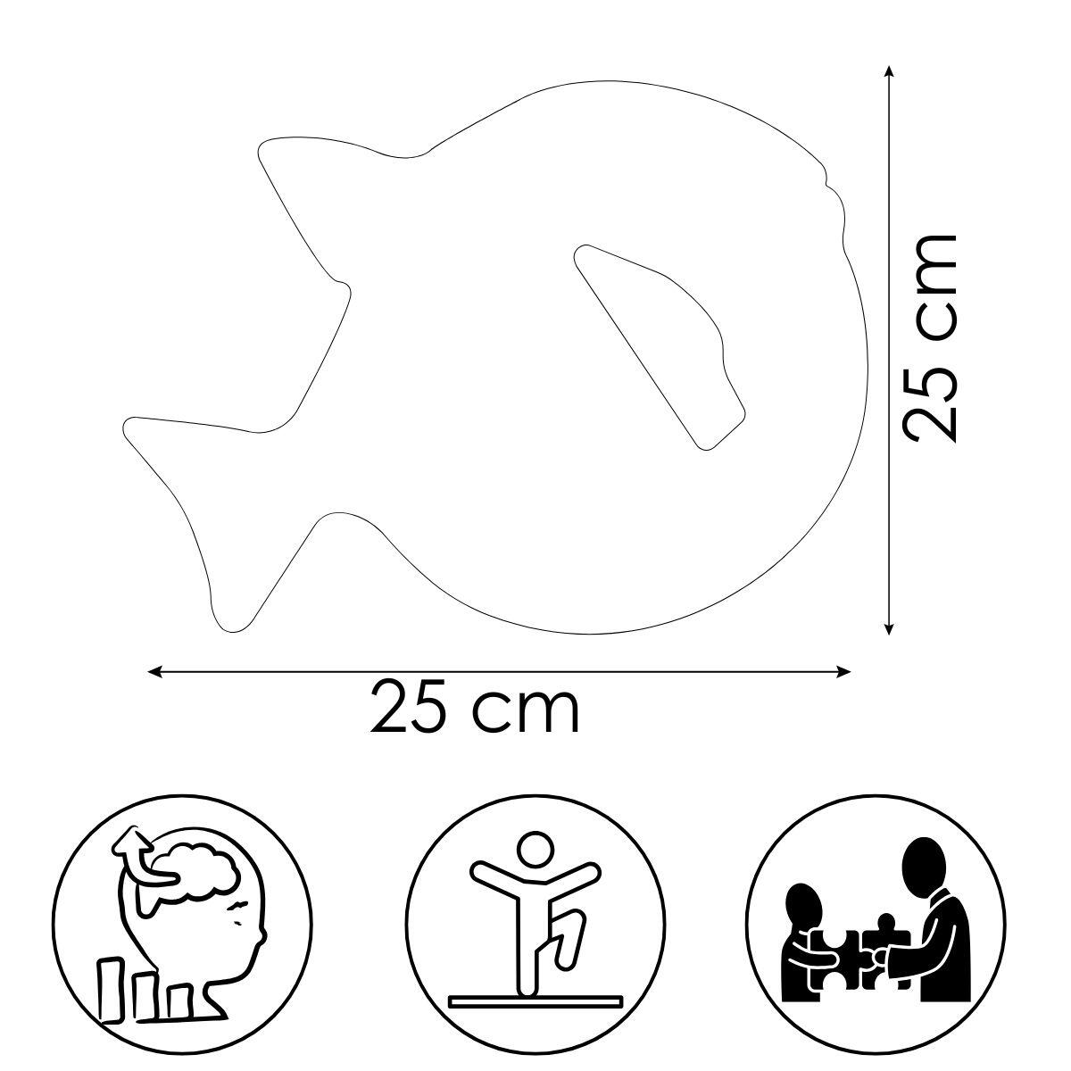 Mata Sensoryczna Fish 1 Szt Zielony Twardy 3/6